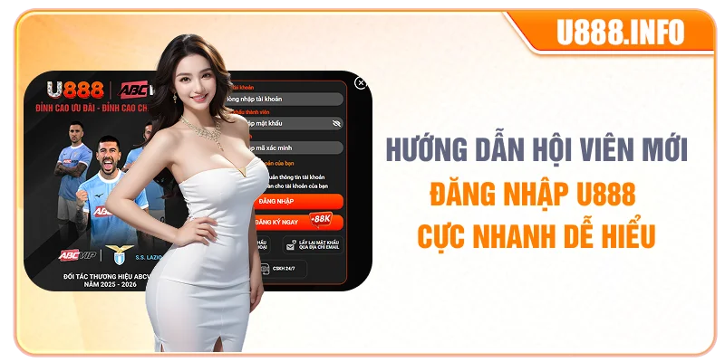 Hướng dẫn hội viên mới đăng nhập U888 cực nhanh dễ hiểu