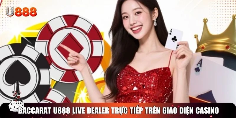 Baccarat U888 live dealer trực tiếp trên giao diện casino